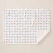 Sweet Baby Boy Alphabet ABCs Rich Warm Colors Sherpadecke (Vorderseite (Horizontal))