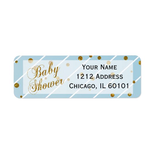 Sweet Baby Boy Blue und Gold Confetti (Vorne)