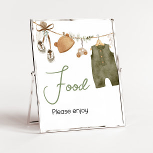 Sweet Baby Boy Boho Kleidung Babydusche Nahrung Poster