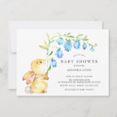 Sweet Baby Boy Bunny Baby Dusche Einladung (Vorderseite)