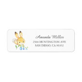 Sweet Baby Boy Bunny Return Address Label (Vorne)