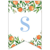 Sweet Baby Boy Citrus Powder Blue Baby Dusche Wimpelkette (Zweite Fahne)