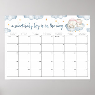 Sweet Baby Boy Gender Raten Sie das Datum Poster