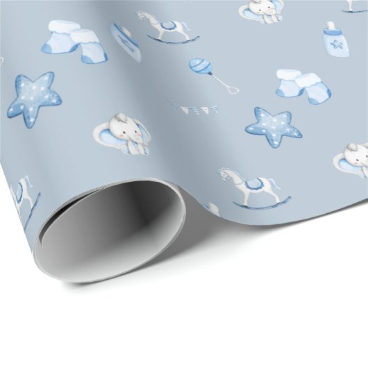 Sweet Baby Boy Gift Wrap Geschenkpapier (Rolleneckpunkt)