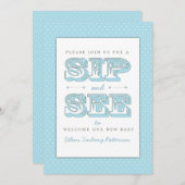 Sweet Baby Boy in Blue Invasion Einladung (Vorne/Hinten)