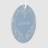 Sweet Baby Boy Name Birth Announcement Keepsake Ornament (Vorderseite)