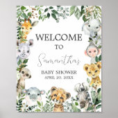 Sweet Baby Boy Safari Baby Dusche Willkommen Poster (Vorne)