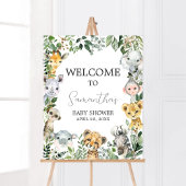 Sweet Baby Boy Safari Baby Dusche Willkommen Poster