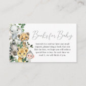 Sweet Baby Boy Safari Baby Showbücher für Baby Begleitkarte (Vorderseite)