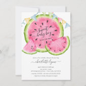 Sweet Baby Boy Watermelon Kinderdusche Einladung (Vorderseite)