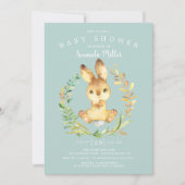 Sweet Baby Bunny Baby Dusche Einladung (Vorderseite)