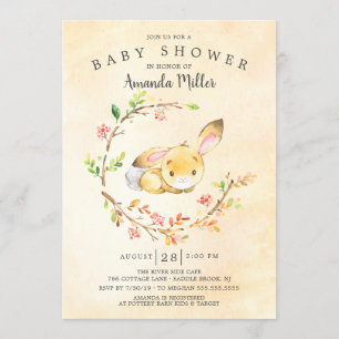 Sweet Baby Bunny Baby Dusche Einladung