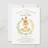 Sweet Baby Bunny Baby Dusche Einladung (Vorderseite)