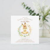 Sweet Baby Bunny Baby Dusche Einladung (Stehend Vorderseite)