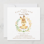 Sweet Baby Bunny Baby Dusche Einladung (Vorderseite)
