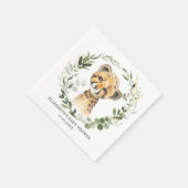Sweet Baby Cheetah Botanical Greenerity Gold Dusch Serviette (Ecke)