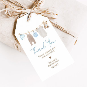 Sweet Baby Clothesline Baby Shower Fevor Tags Geschenkanhänger