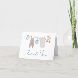 Sweet Baby Clothesline Babydusche Dankeskarte