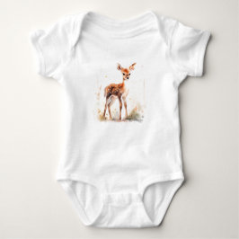 Sweet Baby Deer mit Hintergrund Baby Strampler
