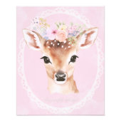 Sweet Baby Deh mit Blume Crown | Rosa Kinderzimmer Fotodruck (Vorne)