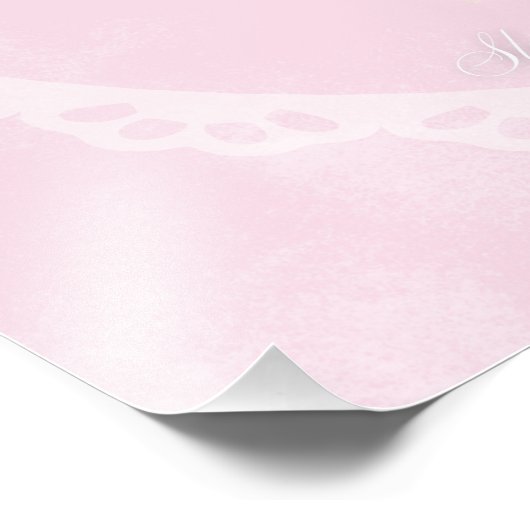 Sweet Baby Deh mit Blume Crown | Rosa Kinderzimmer Fotodruck (Ecke)