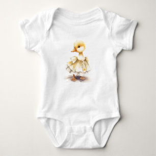 Sweet Baby Duck Duckling in Dress Baby Strampler