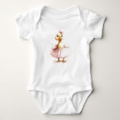 Sweet Baby Duckling in rosa Kleid Baby Strampler (Vorderseite)