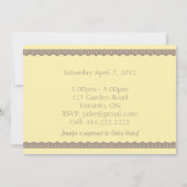 Sweet Baby Dusche Einladung (Rückseite)