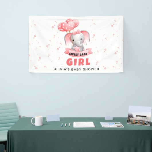 Sweet Baby Elephant Baby Dusche Banner (Messeveranstaltung)