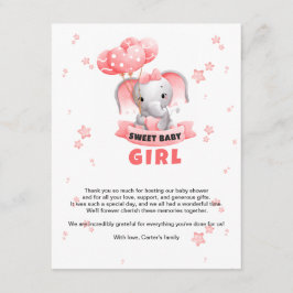 Sweet Baby Elephant Baby Dusche Begleitkarte