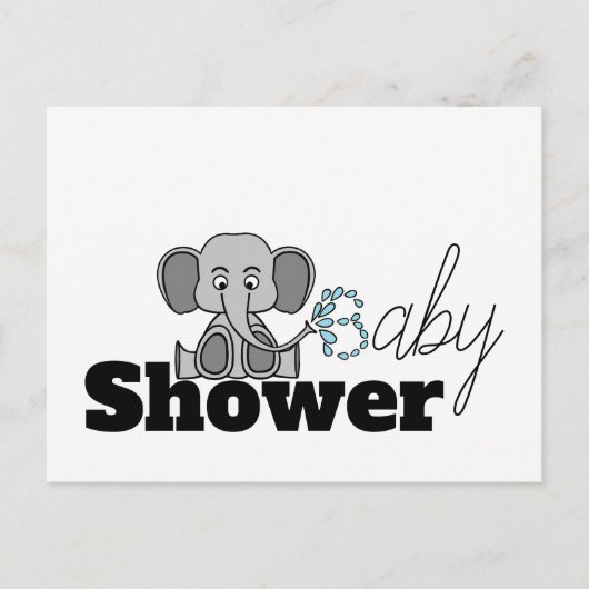 Sweet Baby Elephant, Baby Dusche Einladung (Vorderseite)