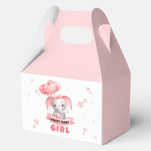 Sweet Baby Elephant Baby Dusche Geschenkschachtel (Rückseite)