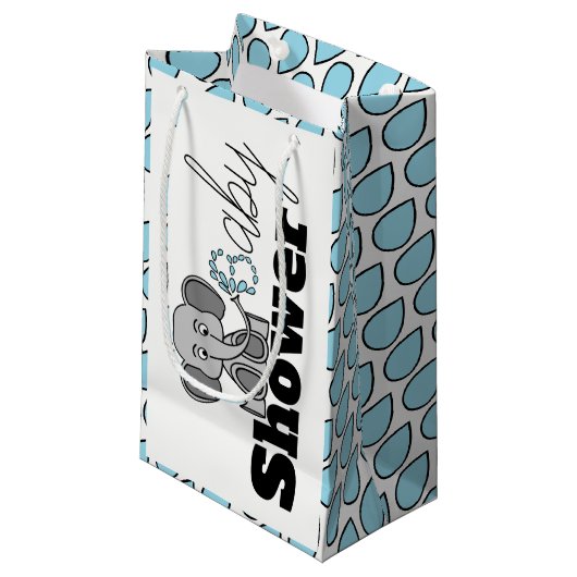 Sweet Baby Elephant, Babydusche Kleine Geschenktüte (Vorderseite Schrägansicht)