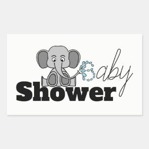 Sweet Baby Elephant, Babydusche Rechteckiger Aufkleber