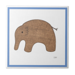 Sweet Baby Elephant Decorative Tile-Erin Brie Art Fliese