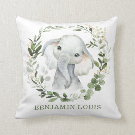 Sweet Baby Elephant Greenerity Gold Blätter Kinder Kissen