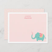 Sweet Baby Elephant Note Card Mitteilungskarte (Vorne/Hinten)