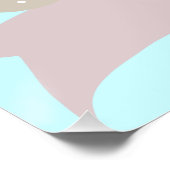 Sweet Baby Elephant Unicorn Individuelle Name Poster (Ecke)