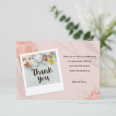 Sweet Baby Essentials on a Soft Pastel Dankeskarte (Stehend Vorderseite)