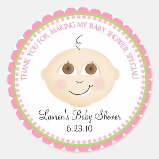 Sweet Baby Face Shower Stickers (Vorderseite)