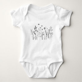 Sweet Baby Floral Doodle T - Shirt