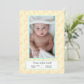 Sweet Baby Footprints Moon Stars Ankündigung (Stehend Vorderseite)