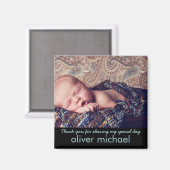 Sweet Baby Foto Blue Keepake Danke Magnet (Vorderseite/Rückseite)