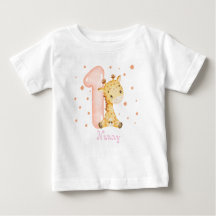 Sweet Baby Giraffe Girl Erster Geburtstag