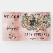 Sweet Baby Girals Tropical Safari Sprinkle Banner (Horizontal)