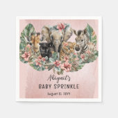 Sweet Baby Girals Tropical Safari Sprinkle Serviette (Vorderseite)