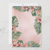 Sweet Baby Girl Animals Tropical Safari Dusche Einladung (Rückseite)