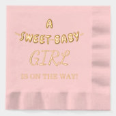 Sweet Baby Girl Baby Dusche Servietten Mit Folie (Vorderseite)