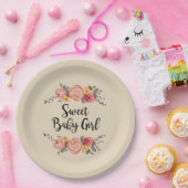Sweet Baby Girl Blume Malerei Pappteller (Party)