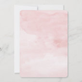 Sweet Baby Girl Blush Pink Bow Baby Dusche Einladung (Rückseite)